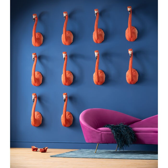Wanddecoratie ROAD roze flamingo KARE Design