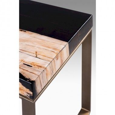 End table in natural stone and steel 56 cm CESARO