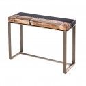 Console in natuursteen en staal 90 cm CESARO