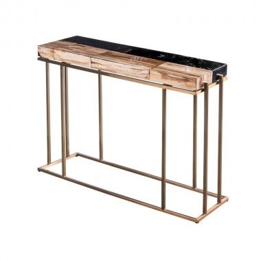 Console in natural stone and steel 120 cm CESARO