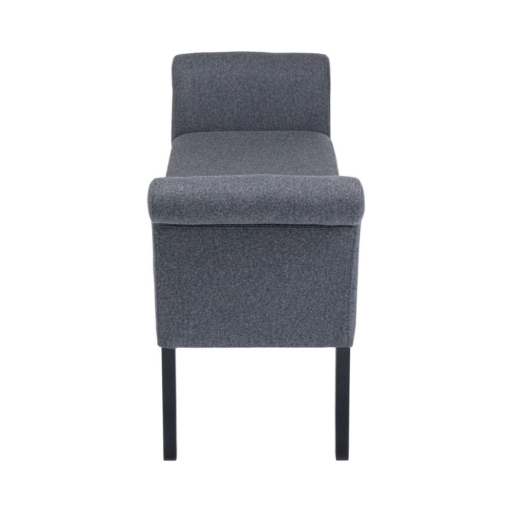 Dark gray fabric bench 107 cm MOTLEY