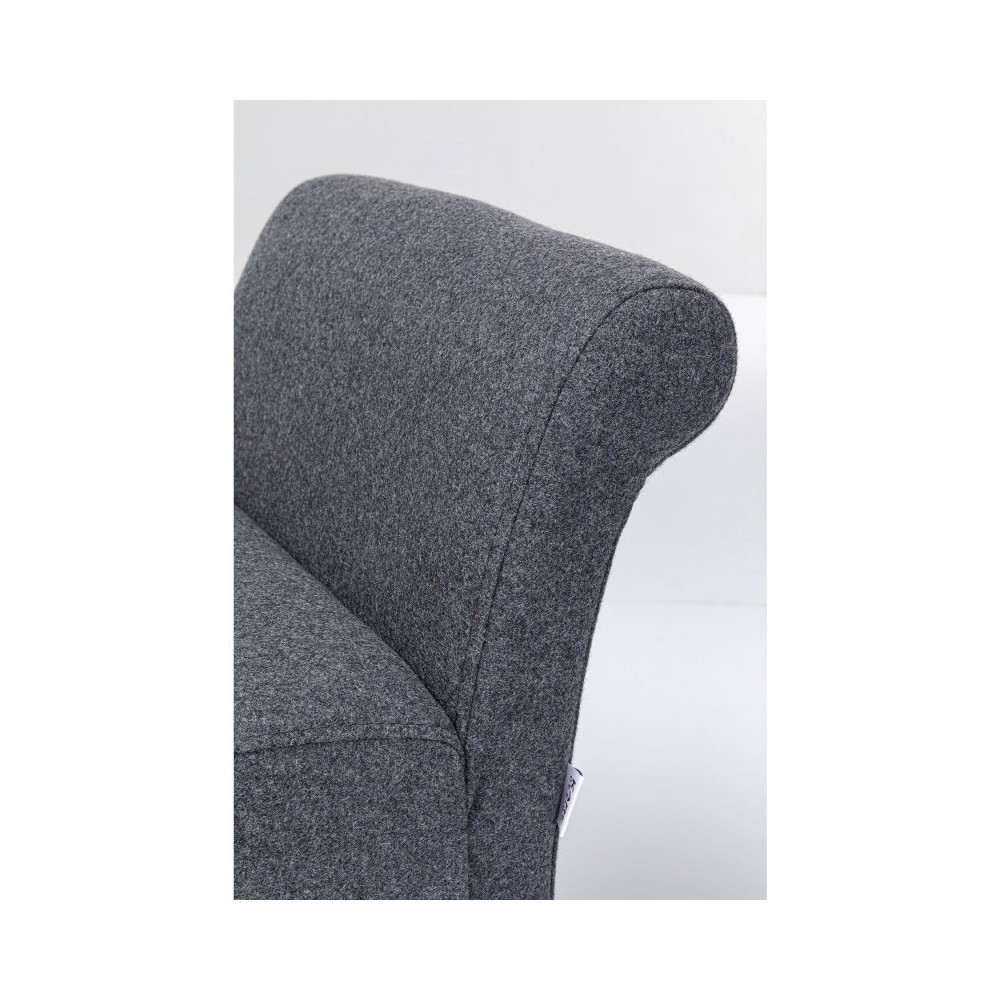 Dark gray fabric bench 107 cm MOTLEY