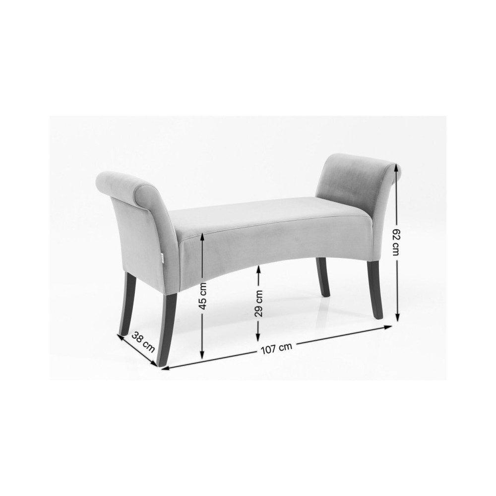 Banco de tecido cinza escuro 107 cm heterogéneo