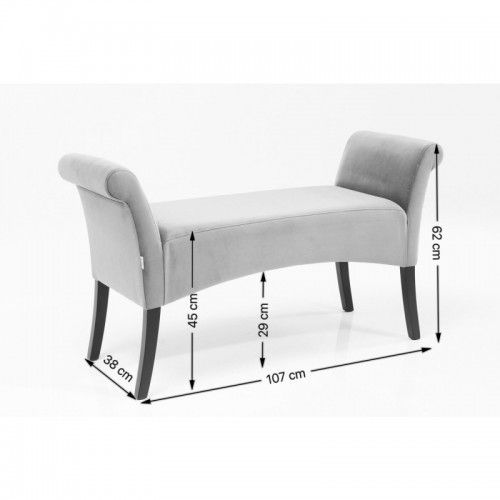 Dark gray fabric bench 107 cm MOTLEY
