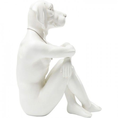 Figurine décorative blanc Gangster Dog