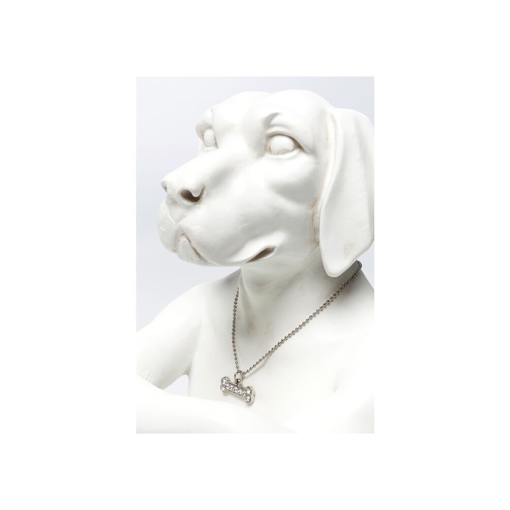 Weiße dekorative Figur Gangster Hund Kare design - 7