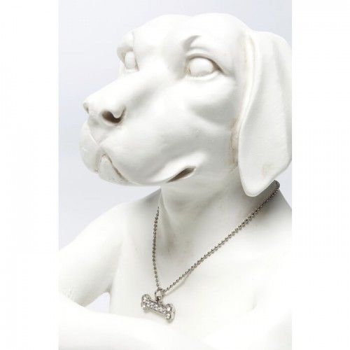 Estatueta GANGSTER DOG creme KARE Design — detalhe do rosto do cão