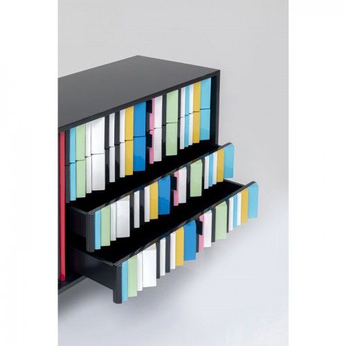 Aparador CONCERTINA frente multicolor KARE Design — apresentado num interior (11)