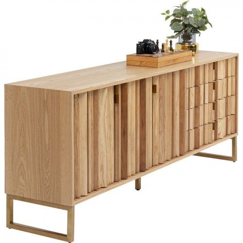 Sideboard CONCERTINA naturfarbene Holzfront KARE Design — ganzes Produkt vor hellem Hintergrund