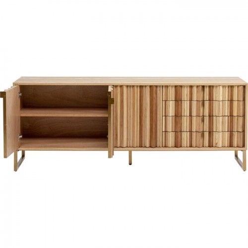Sideboard CONCERTINA natural wood front KARE Design — full product against pale background (7)