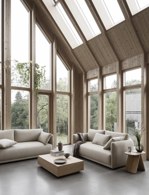 Sgabello AVIO rovere naturale Blomus — ambientato in un interno (9)