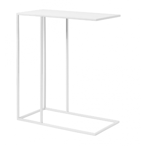 Mesa de apoio FERA branco Blomus — vista frontal e silhueta completa
