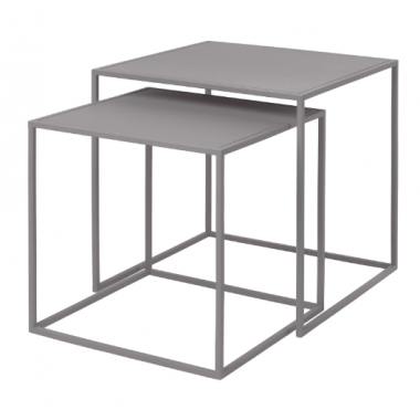 Juego de 2 mesas extra gris claro 40 cm FERA Blomus - 1