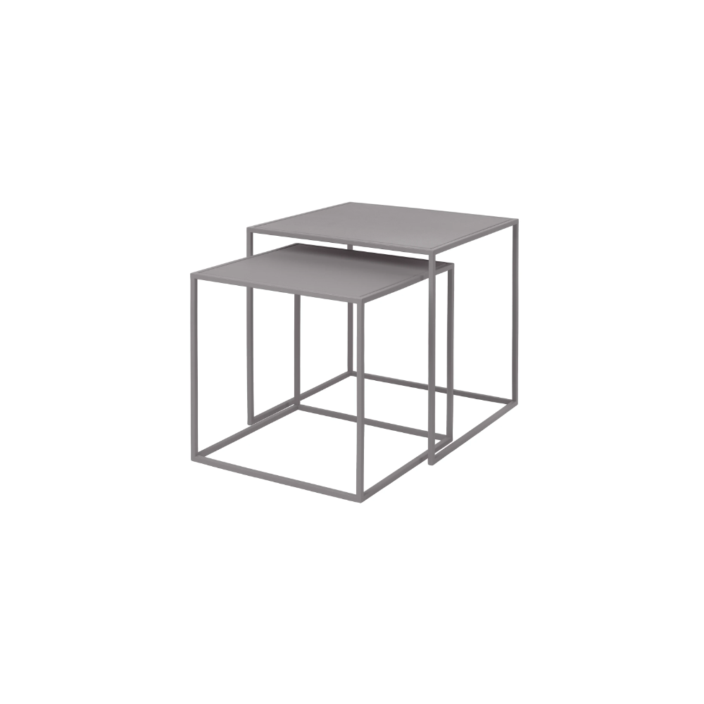 Set of 2 extra tables light grey 40 cm FERA Blomus - 1