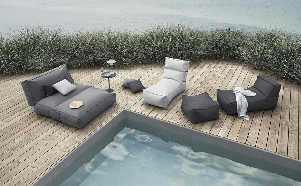 Square outdoor cushion STAY charcoal grey Blomus