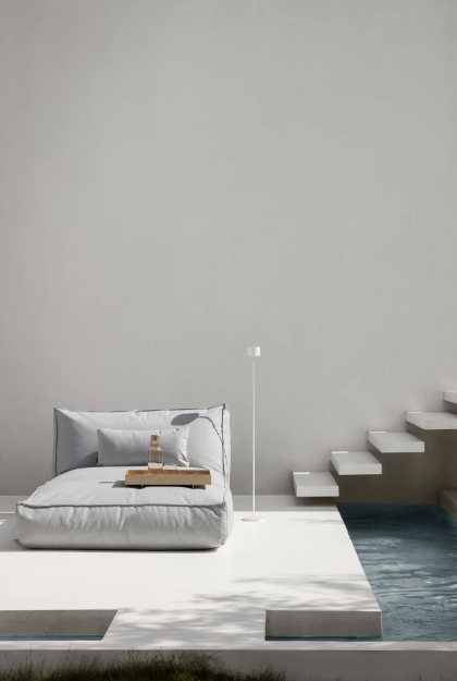 Rectangular outdoor cushion STAY stone grey Blomus