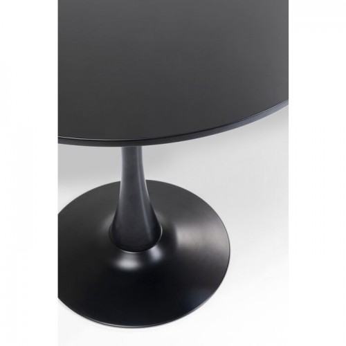 Tavolo da pranzo SCHICKERIA nera KARE Design — dettaglio della gamba scultorea