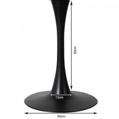 Mesa de jantar SCHICKERIA efeito carvalho, base preta KARE Design — perfil da base tulipa