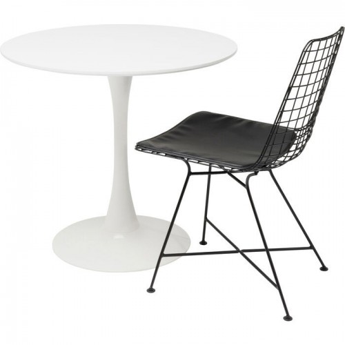 Eettafel SCHICKERIA wit met tulpvoet KARE Design — opgesteld in een interieur (4)