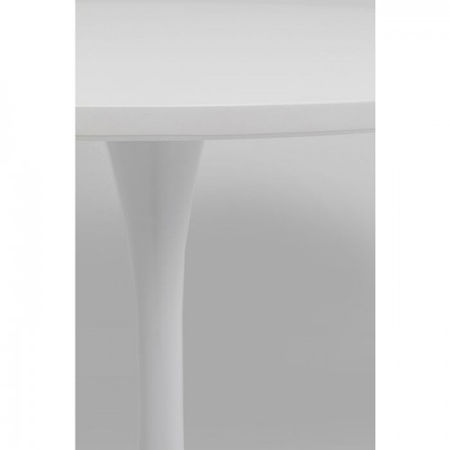 Mesa de jantar SCHICKERIA branca com base tulipa KARE Design — perfil da base tulipa