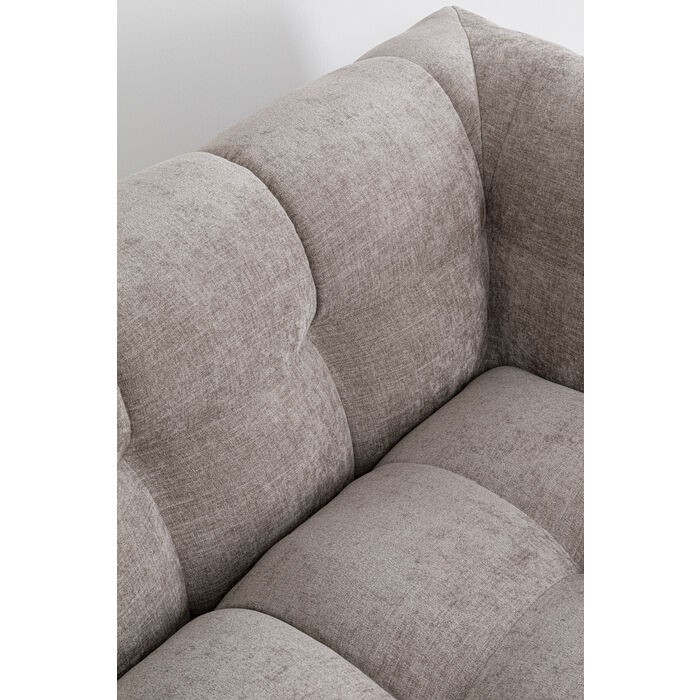 Sofa SALAMANCA tufted grey velvet KARE Design — fabric texture and seam