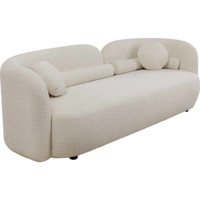 Sofá KELLY tecido bouclé creme KARE Design — produto completo em fundo claro