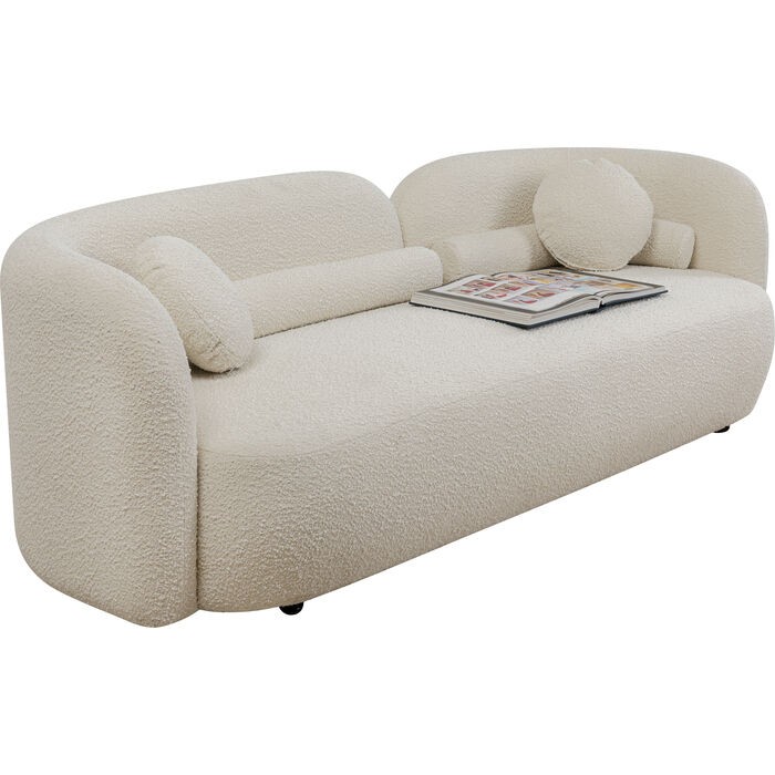 Canapé KELLY tissu bouclé crème KARE Design — produit entier sur fond clair (5)