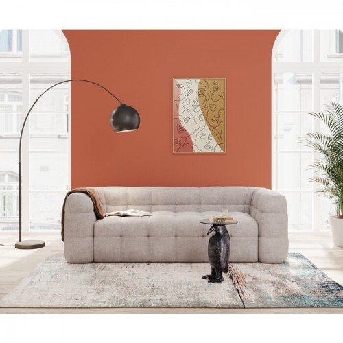 Canapé 3 places velours crème 240cm SALAMANCA Kare design - 4