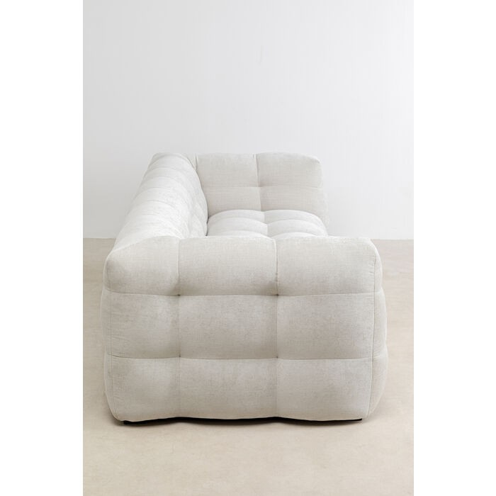 Sofa SALAMANCA cremefarbener Samt mit Steppung KARE Design — Sofaprofil und Armlehne
