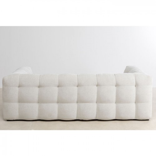Sofá 3 lugares creme de veludo 240cm Salamanca Kare design - 7