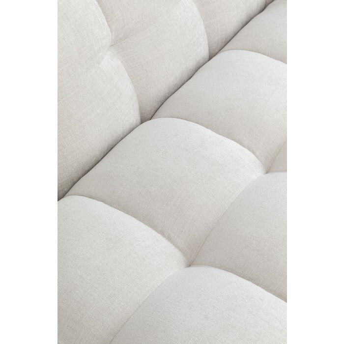 Bank SALAMANCA crème gecapitonneerd fluweel KARE Design — stofstructuur en stiksel