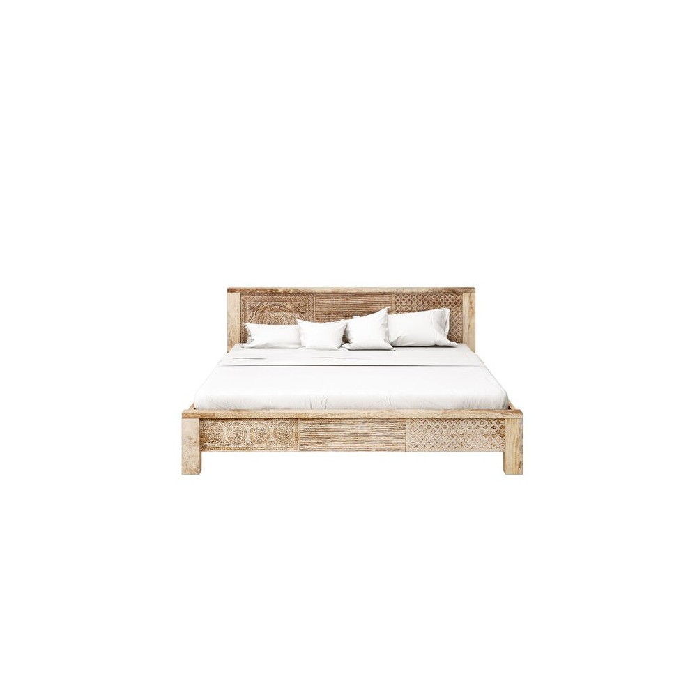 180 cm de cama em luz de luz étnica clara Kare design - 2