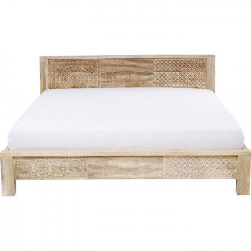 Bett 180 cm ethnisches Licht Holz PURO Kare design - 3