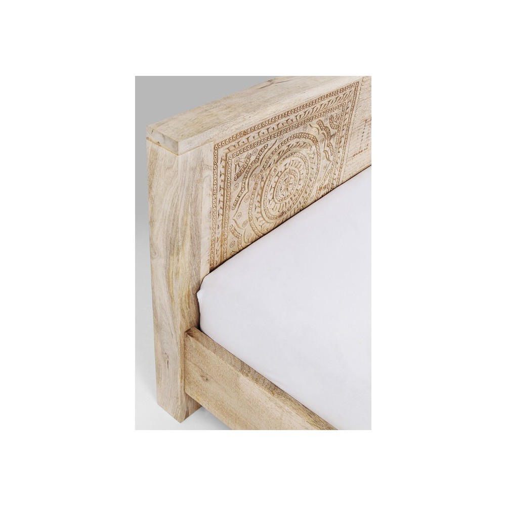 Bett 180 cm ethnisches Licht Holz PURO Kare design - 7