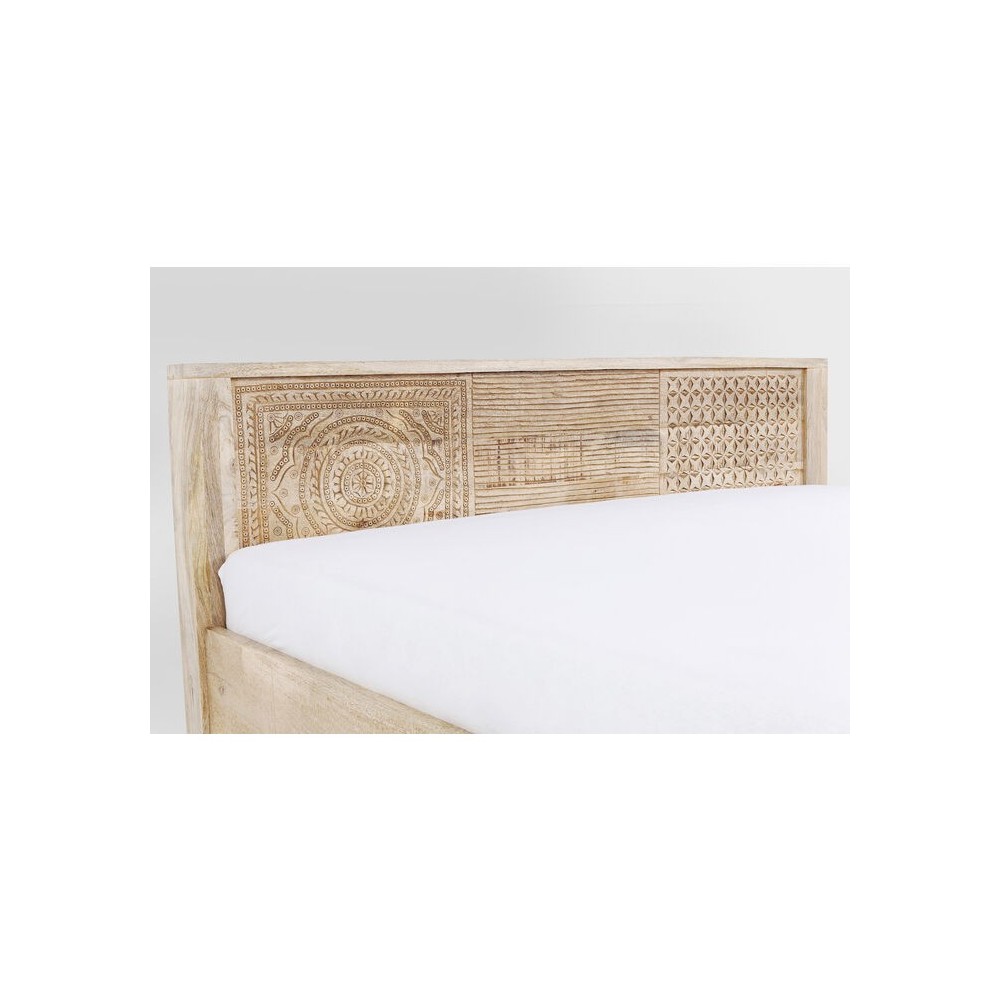 Bett 180 cm ethnisches Licht Holz PURO Kare design - 8