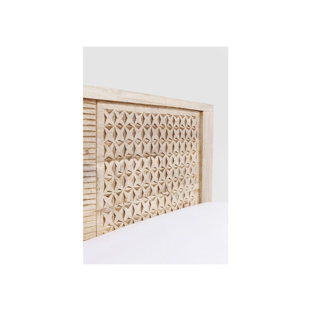 Bed 180 cm ethnic light wood PURO Kare design - 9