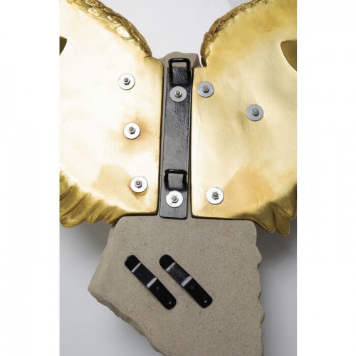 Decoração de parede GUARDIAN homme asas douradas e busto claro KARE Design — vista traseira