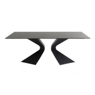 Dining table ceramic black 180x90cm GLORIA Kare design - 1