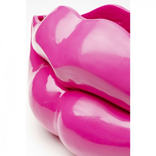 Decoratieve vaas LIPS felroze lippen KARE Design — roze lippen van voren (6)