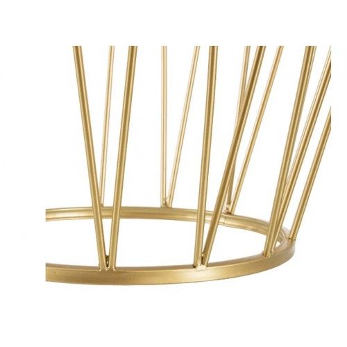 Side table white gold marble 54cm SALON IXIA - 8