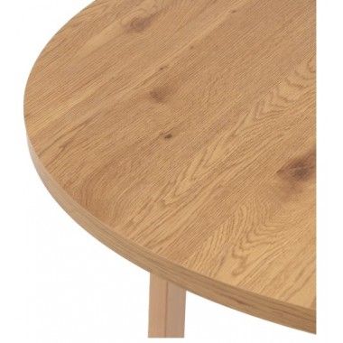 Table à manger naturel rond en bois 120cm SALON IXIA - 4