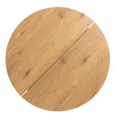 Round natural dining table in wood 120cm SALON IXIA - 11