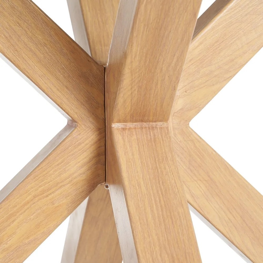 Tabela de refeições redondas de vidro e metal 120cm Mesa IXIA - 6