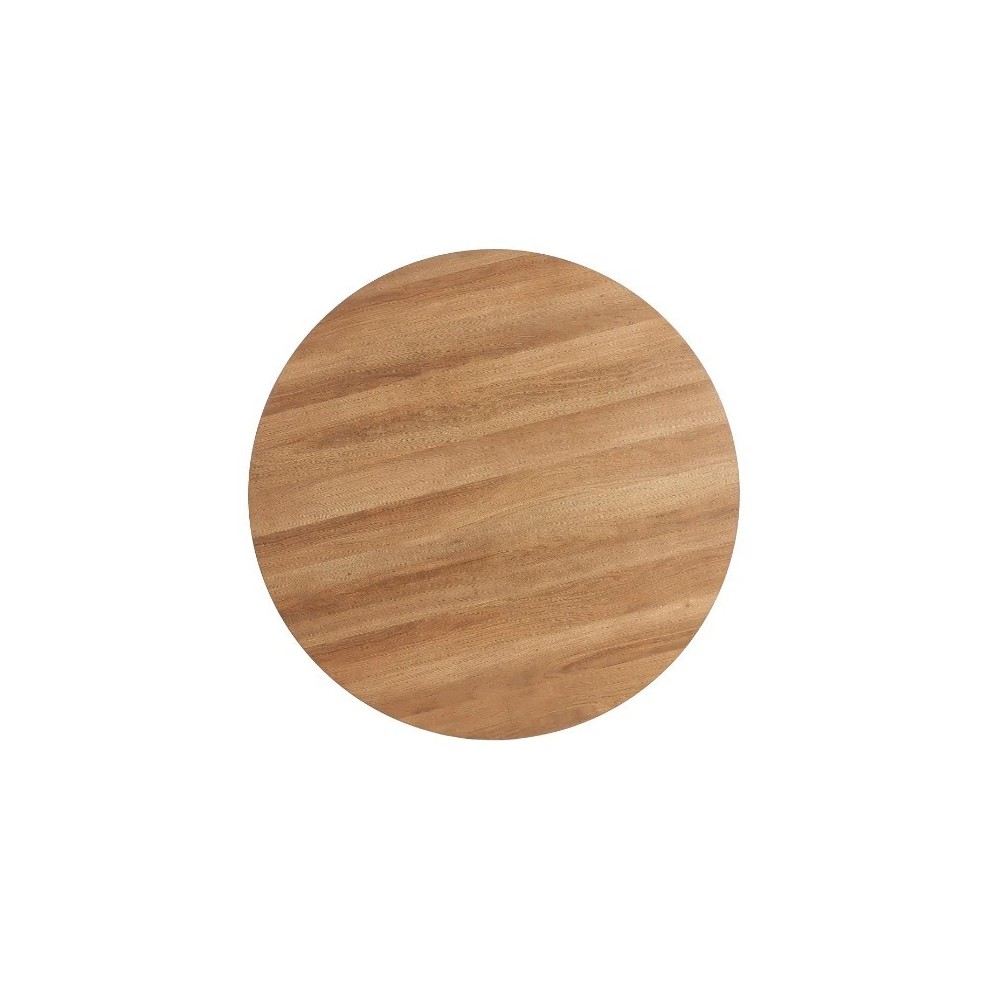 Runder Esstisch aus Holz und weißem Metall 90cm MESA IXIA - 8