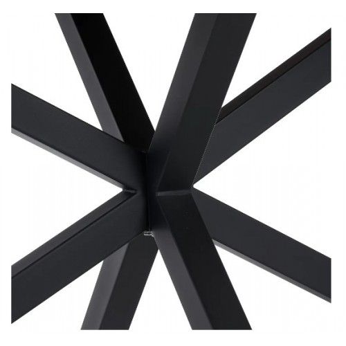 Mesa de jantar de madeira e preto retangular 160cm Mesa IXIA - 6