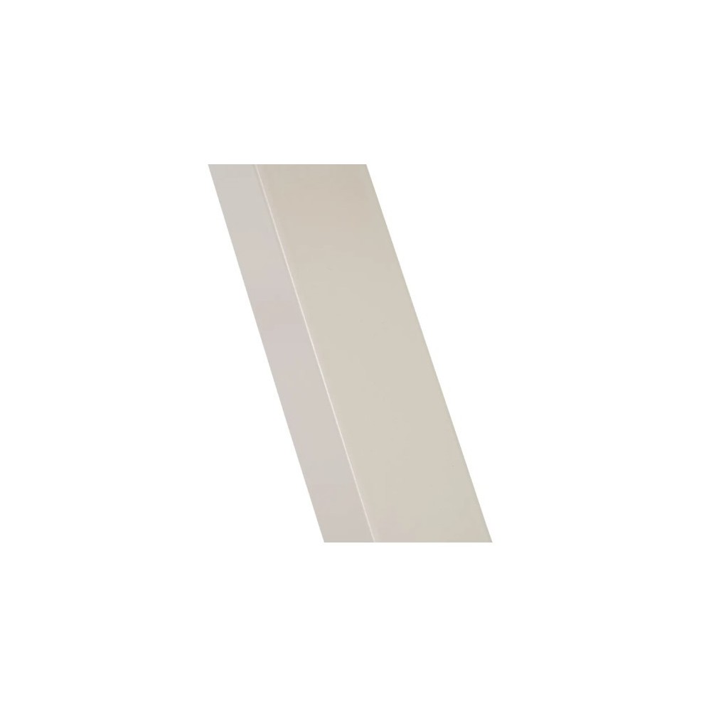 Rectangular wooden and white metal dining table 160cm MESA IXIA - 5