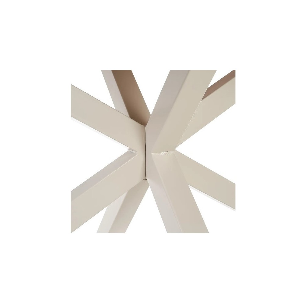 Mesa de jantar de madeira e branco retangular 160cm Mesa IXIA - 6