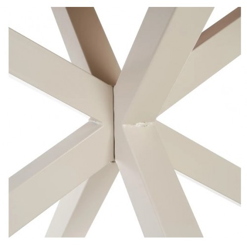 Mesa rectangular de madera y metal blanco 160cm MESA IXIA - 6