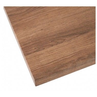 Rectangulaire tafel van hout en wit metaal IXIA - 5