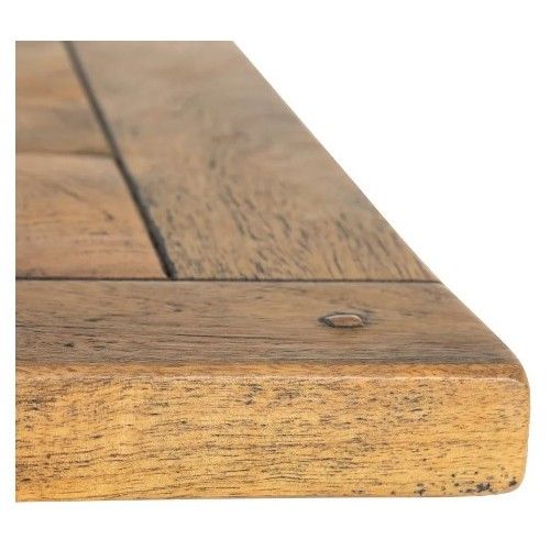 Mesa de jantar retangular em madeira de manga e ferro preto 160cm mesa IXIA - 5